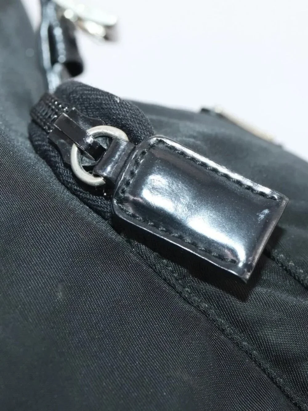 PRADA Backpack Nylon Black Silver Auth 183221
